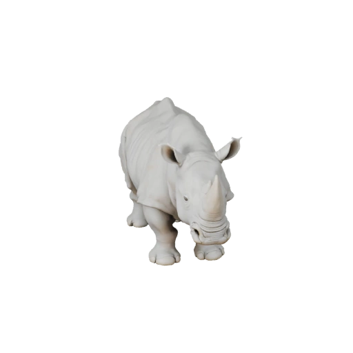 High Poly White Rhino 3D Model - Detailed STL Asset for Printing
