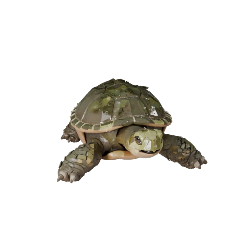 Low Poly Schnappschildkröte 3D-Modell - Unity Game Asset mit FBX