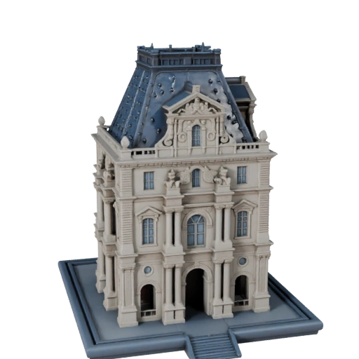 Modèle 3D Haute Poly Pyramide du Louvre pour Archviz pour l'Architecture