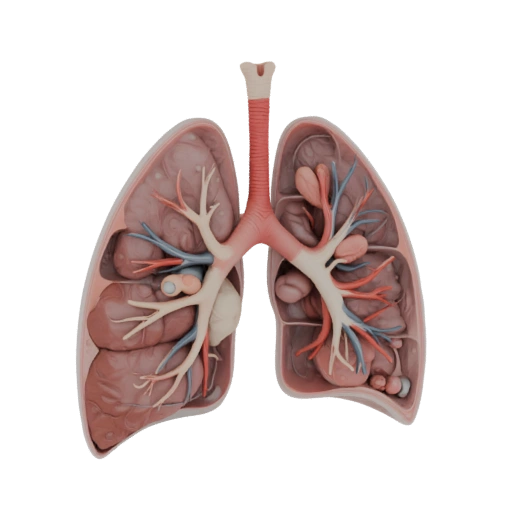 AR Ready Cutaway Lung 3D Asset for Online Browsers