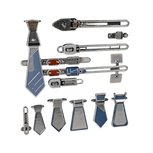 Monogram-Stil Krawattennadel 3D-Asset für Casual Engines