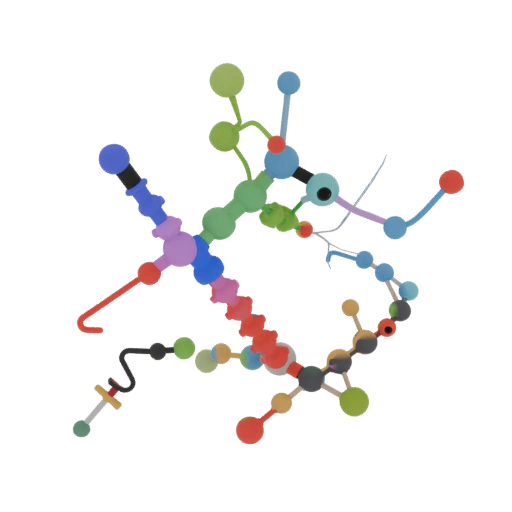 Catena Proteica Cristallina Asset 3D per Simulazione Ingegneristica