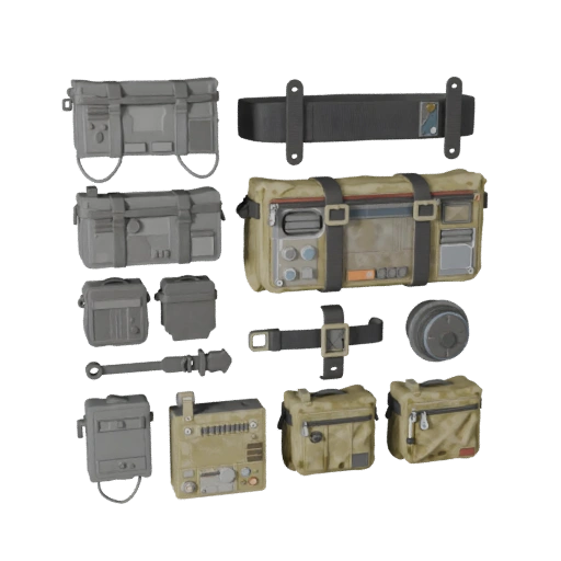 Survival Utility Pouch 3D Asset für Casual Engines