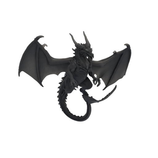Dark Fantasy Ancient Dragon Boss Miniature STL - Overhead Strike