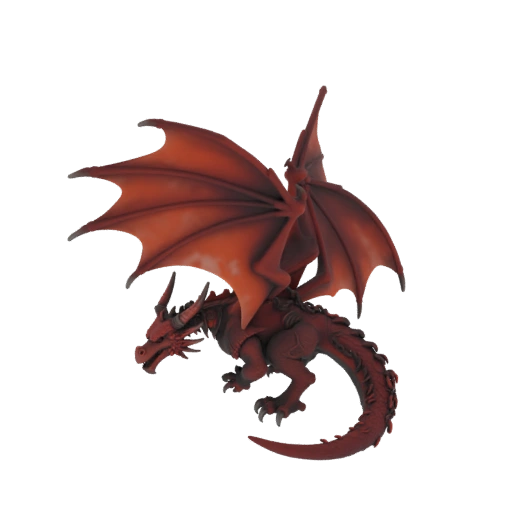 Fantasy Dragon Boss Miniature STL - Breath