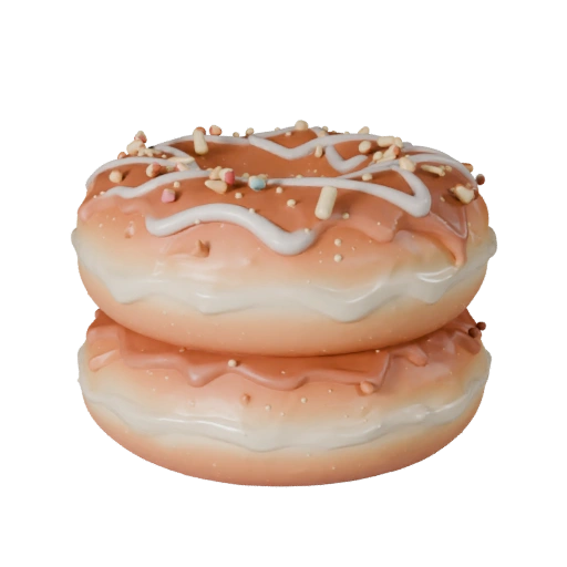Realistic Mini Donut Stack 3D Asset for Studio Use