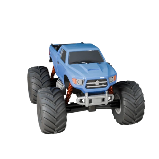 Modèle 3D de camion monstre pour Blender - Actif prêt pour le rendu