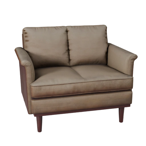 Divanetto Mid Century 3D Asset Cinematografico per Studio