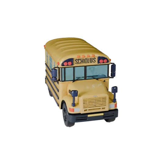 Modelo STL Imprimible de Autobús Escolar - Exhibición Coleccionable