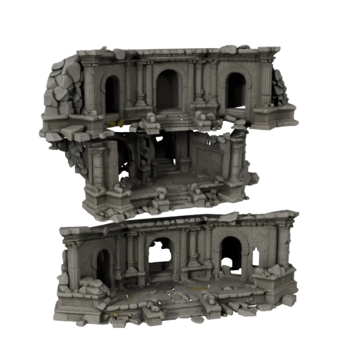 Stylized Ancient Temple Courtyard 3D for Game Levels