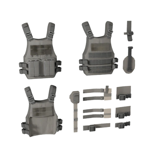 Wüsten-Taktikweste 3D-Druck-Asset für Studio-Nutzung