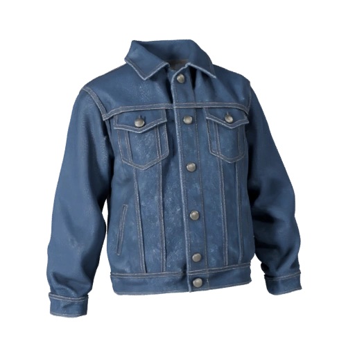 Low Poly Denim Jacket 3D Asset for Realtime Levels