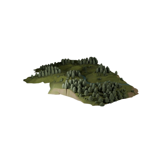 Taiga River Biome Unity Asset Biomes 3D for Game Levels