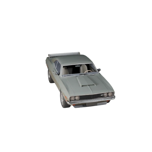 Low Poly Oldtimer Muscle Car 3D Modell für Unity & Unreal