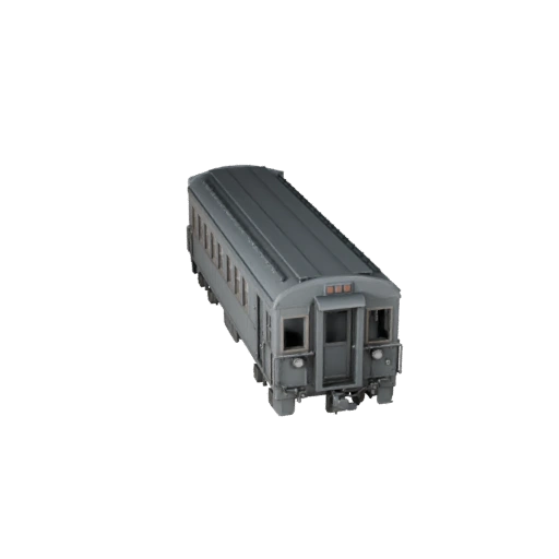 Vintage Passenger Train 3D Model for Unity - Realtime