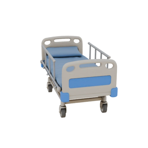 Letti Ospedalieri d'Emergenza Asset 3D per Rendering Studio