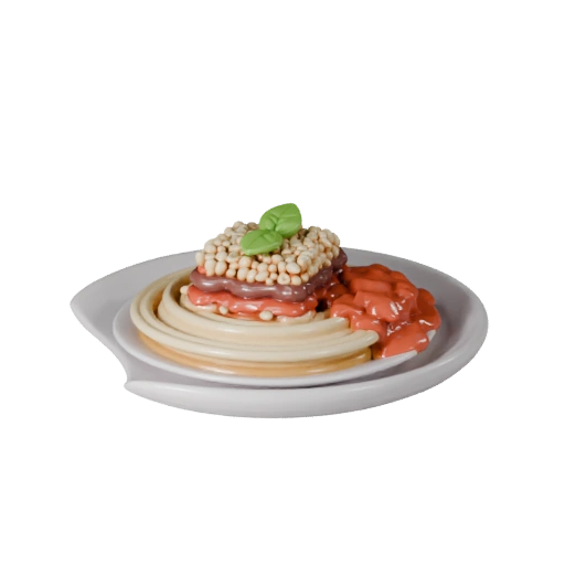Homestyle Pasta Plate 3D Asset for Studio Catalogs