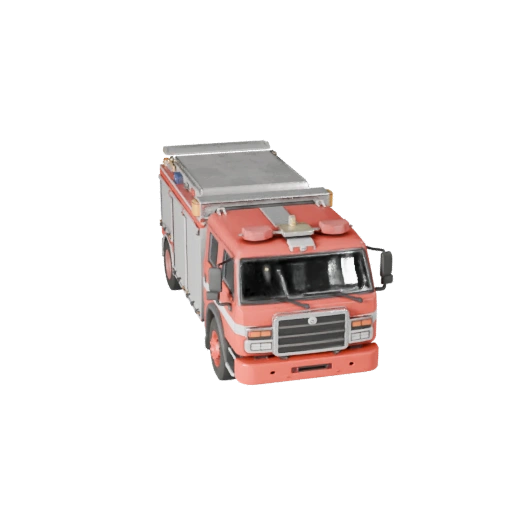 Modelo 3D de Camión de Bomberos Listo para Juegos para Uso en Tiempo Real Activo PBR