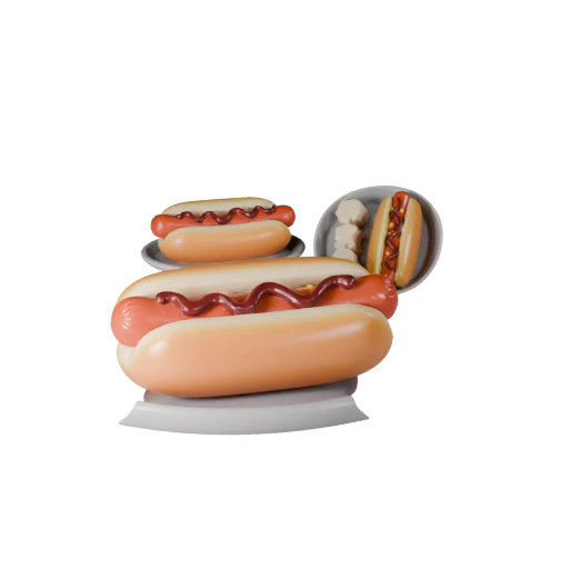 High Poly Hot Dog 3D Asset for Hero Cinema Renders