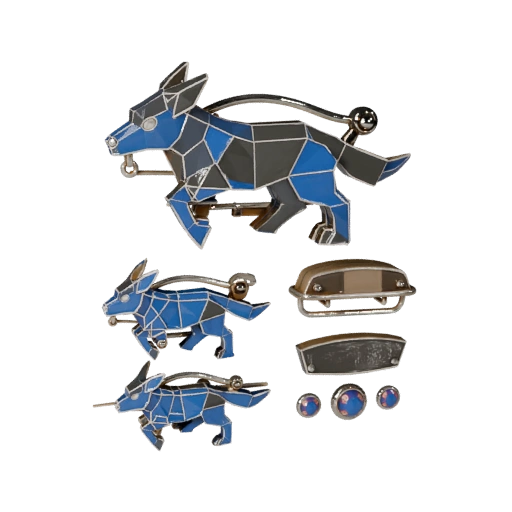 Spilla con Motivo Animale Asset 3D per Giochi in Tempo Reale