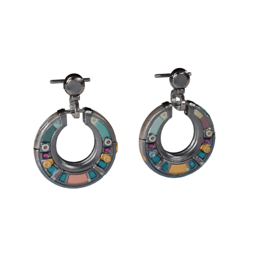 Boucles d'oreilles créoles à clou - Modèle 3D pour jeux occasionnels