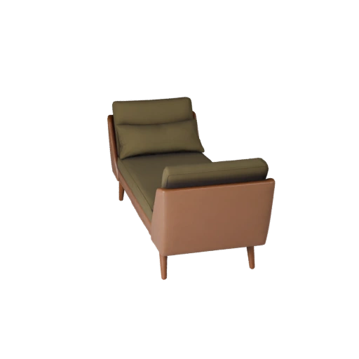 Chaise Longue Mid-Century Motivo Motore 3D per Giochi