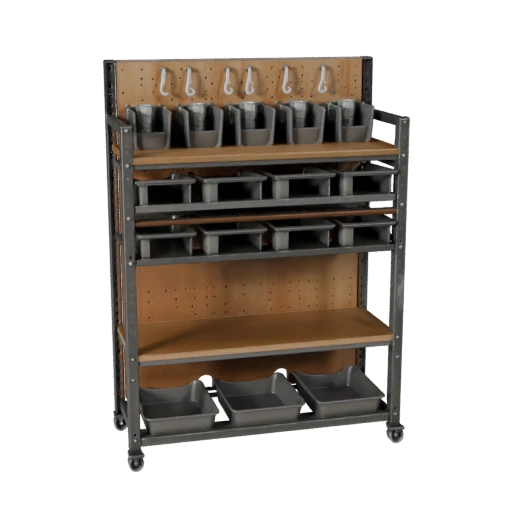 Scaffale Pezzi Meccanici 3D per Rendering Cinematografici