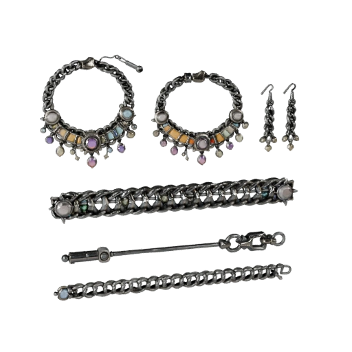 Ensemble Bracelet et Boucles d'Oreilles Bohème 3D Jeu Casual