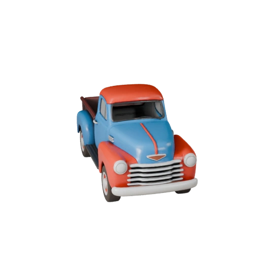 Camioneta Pickup Vintage de Caricatura 3D - Juego Estilizado