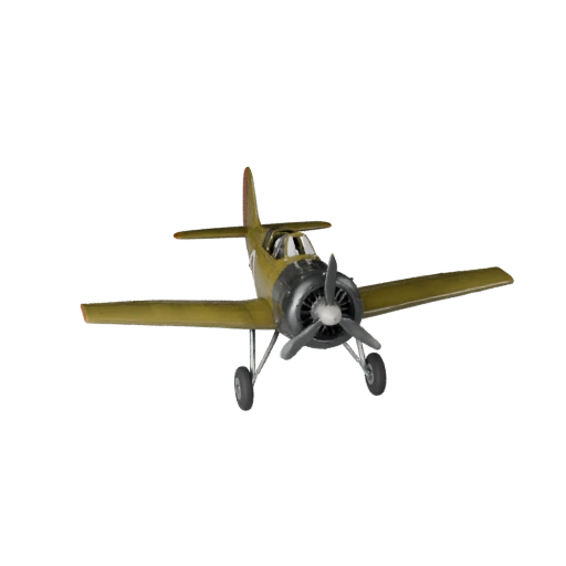 Vintage-Kampfflugzeug 3D-Modell für Blender & Spiele -