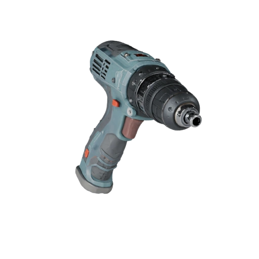 Detailed Contractor Drill 3D Hero Asset for Studio