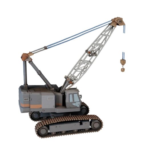 Low Poly Turmdrehkran 3D Echtzeit-Asset für Engines