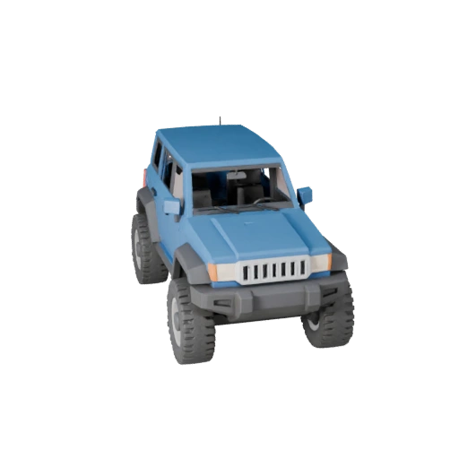 Modèle 3D de VUS Familial Low Poly pour Unity & Unreal PBR Asset