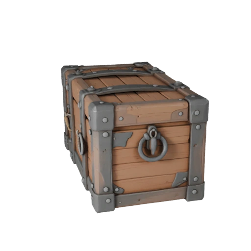 Caixa Pirata Casual 3D Game Asset para Níveis Indie