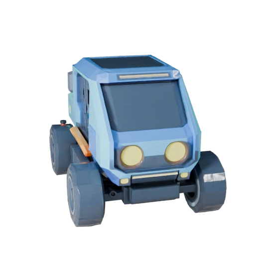 Hover-LKW 3D-Modell - Low Poly Spielbereit PBR-Asset
