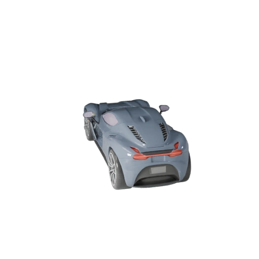 Ferrari Inspired Supercar 3D Model for Unity - Low Poly