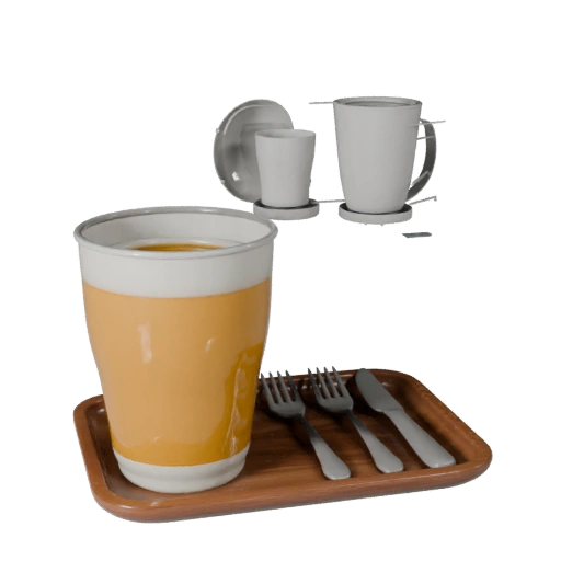 Set 3D Asset per Browser per la Colazione con Ciotola per Insalata