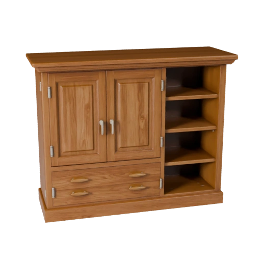 Wandmontierter Schrank 3D-Asset für Studio