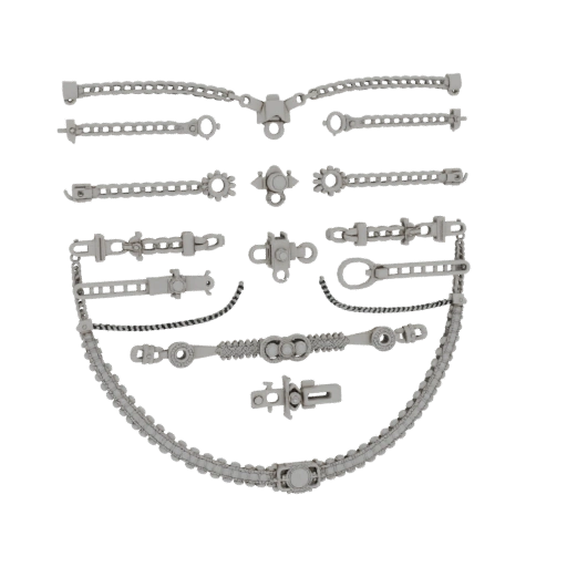 Ensemble de colliers de luxe, modèle 3D pour studio