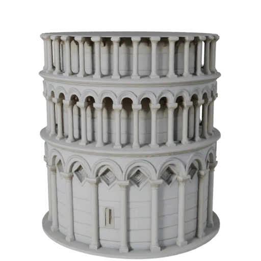 Tour de Pise haute poly 3D Model pour Archviz