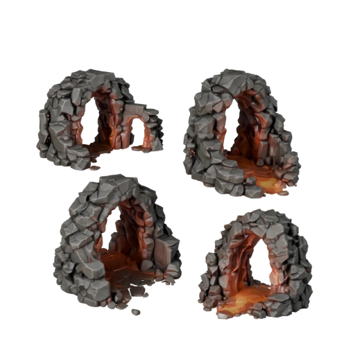 Lava Cave Chamber Unreal 3D Asset for Realtime Builds
