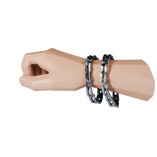 Bracciale a Catena Low Poly 3D per Livelli Realtime