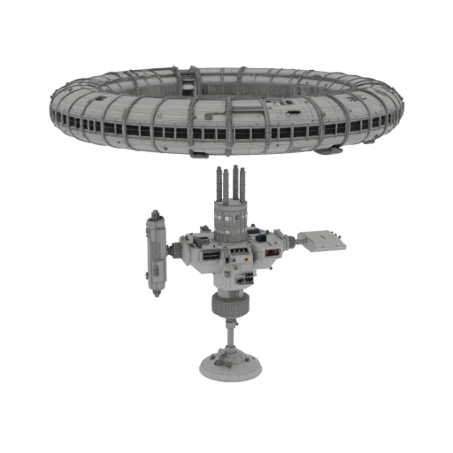 Forschungs-Raumstation 3D-Asset für Harzdrucker
