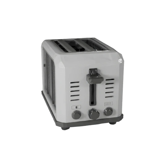 Tostadora Compacta Modelo 3D para Motores de Juego en Tiempo Real