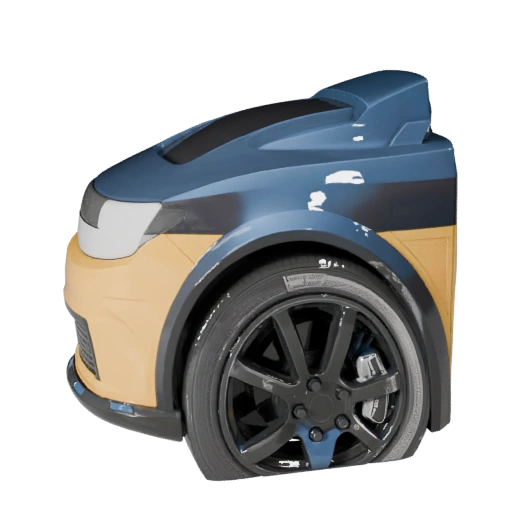 Modelo 3D de Taxi de Alto Poligonaje para Renders de Estudio, Activo PBR