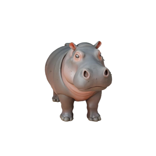 Modèle 3D Hippopotame Haute Poly - Actif STL Détaillé pour Impression