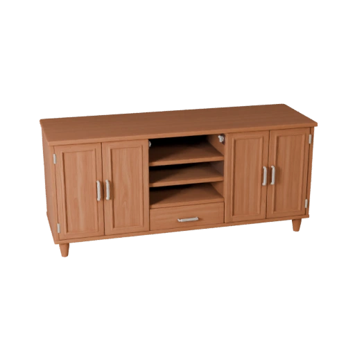 Wandmontierte Anrichte 3D-Asset für geschichtete Builds