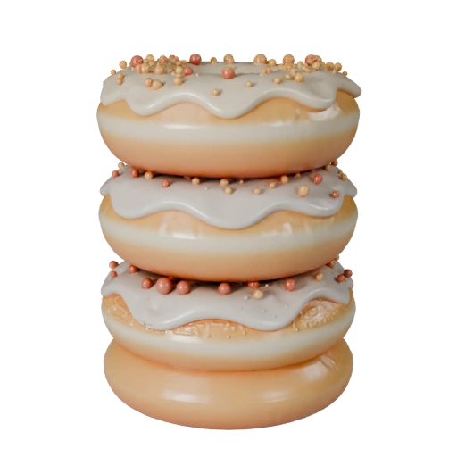 Glazed Donut Stack STL 3D Asset for Resin Printers