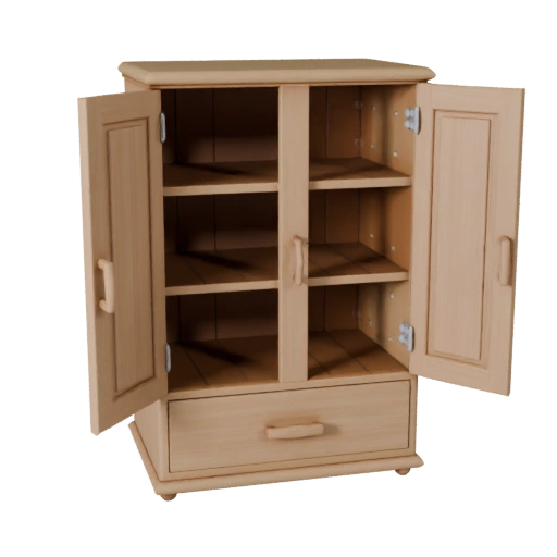 Schwebendes Regal 3D Render-Asset für Katalogseiten