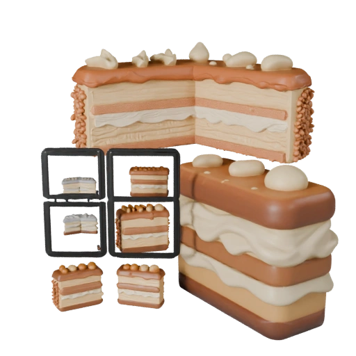 Celebration Layer Cake 3D Web Asset for Online Use